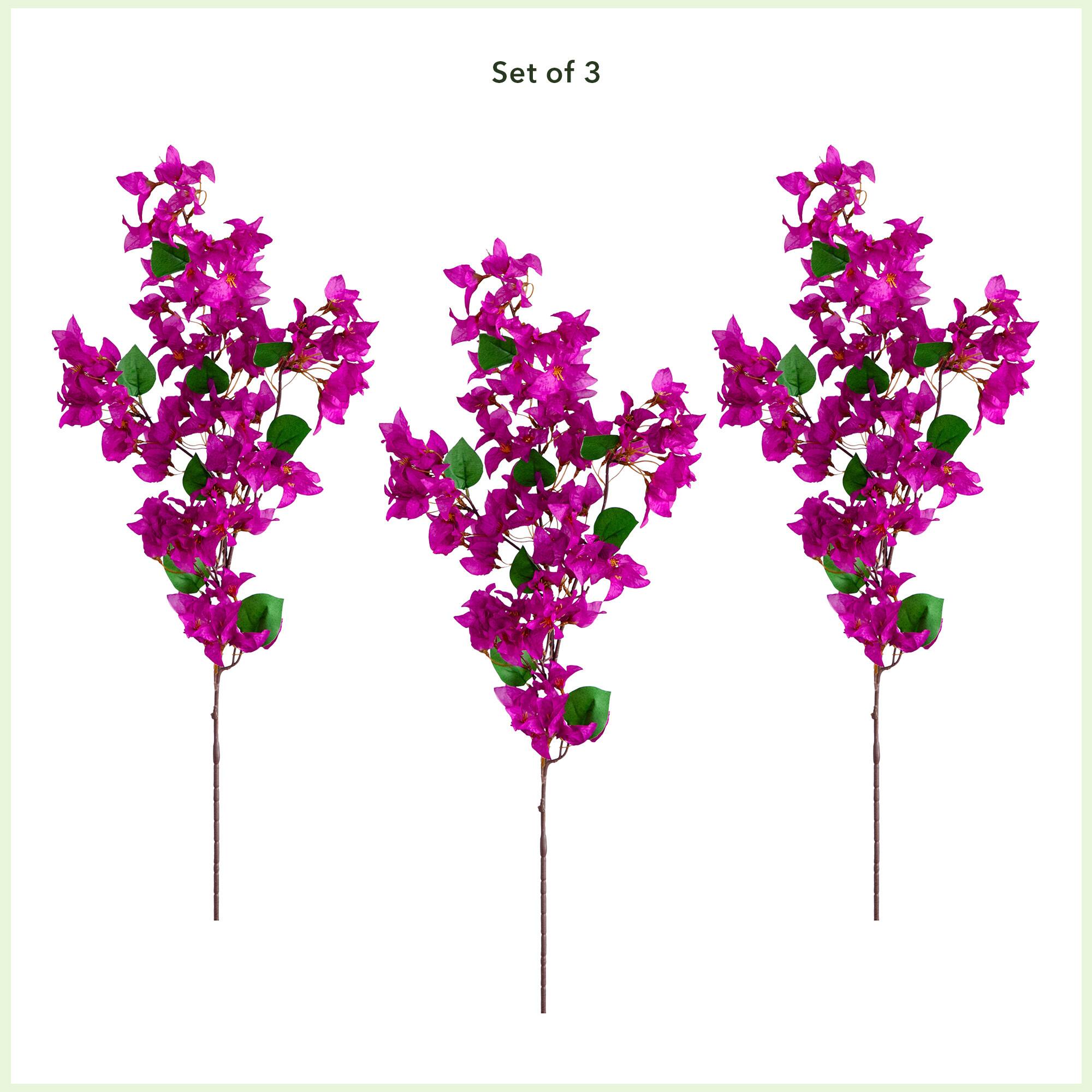 47" Purple Bougainvillea Flower Stems, 3ct.